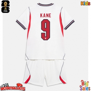 England Harry Kane #9 Replica Home Stadium Kit for Kids World Cup 2026 Short Sleeve (+ pants)